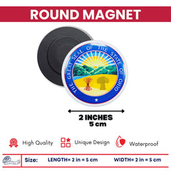 Round Magnet - State Seal Ohio - USA