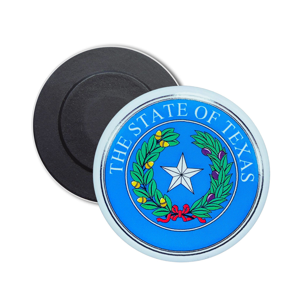 Round Magnet - State Seal Texas - USA