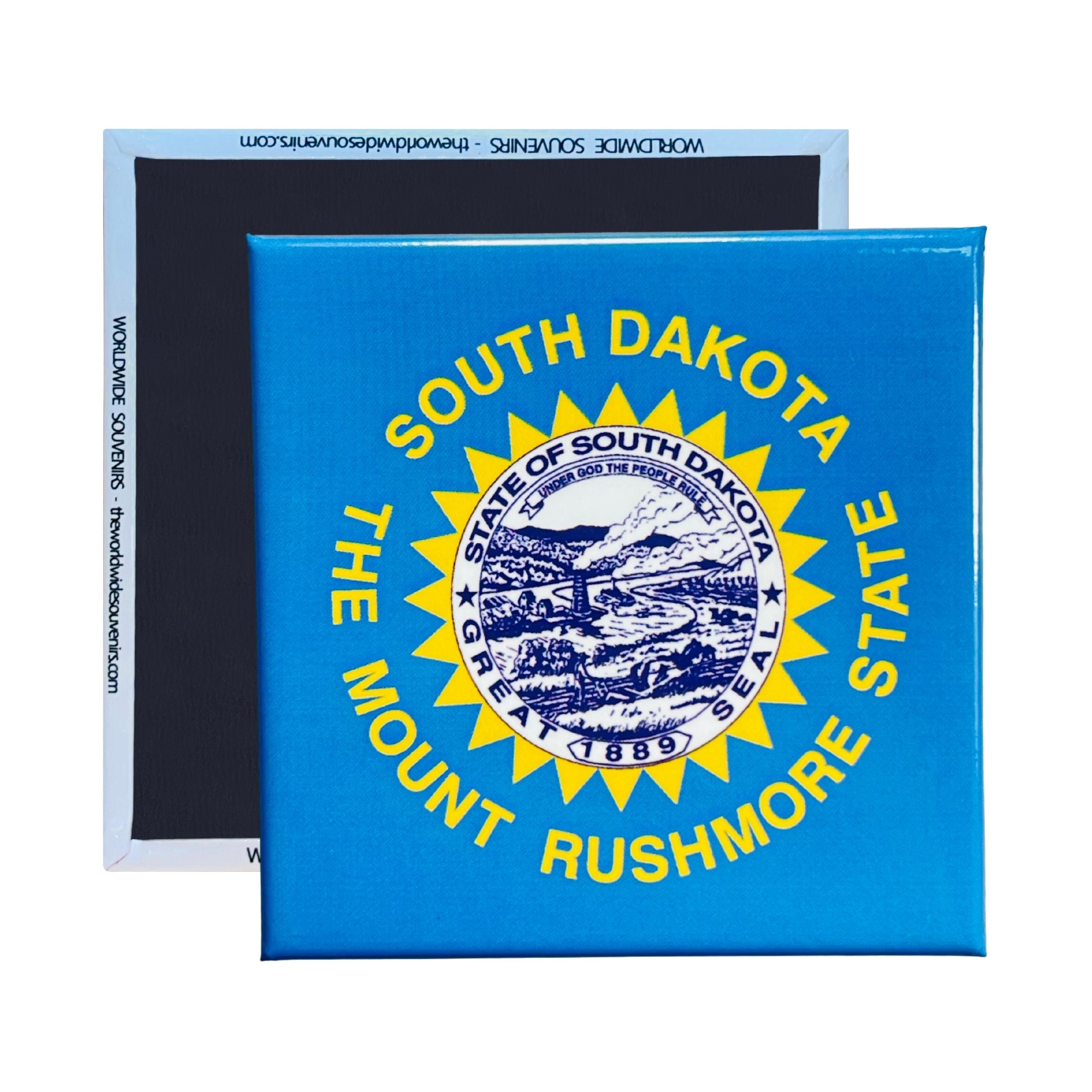Square Magnet - State Flag DAKOTA - USA