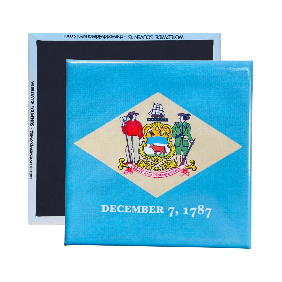 Square Magnet - State Flag DELAWARE - USA