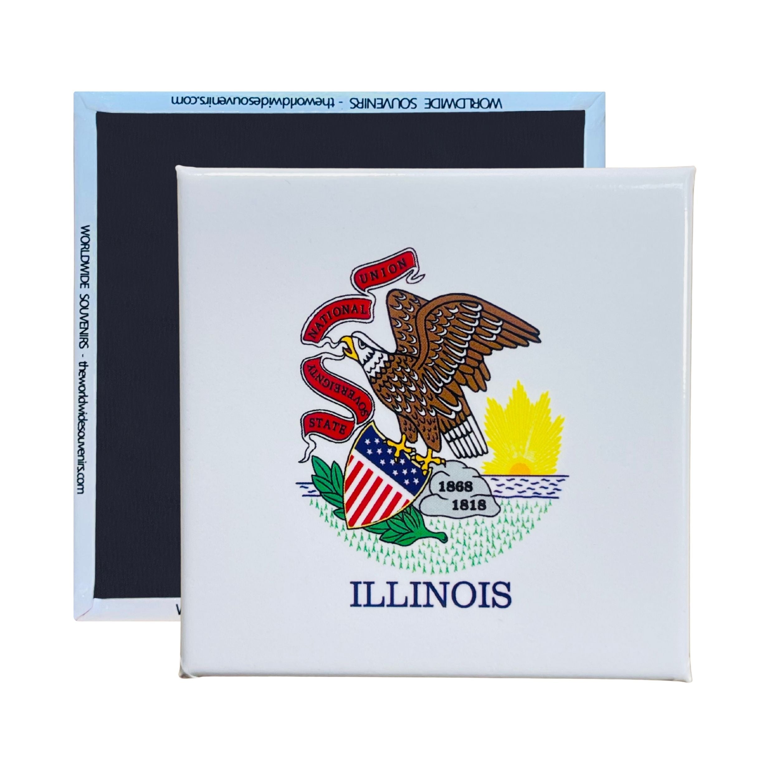 Square Magnet - State Flag ILLINOIS - USA