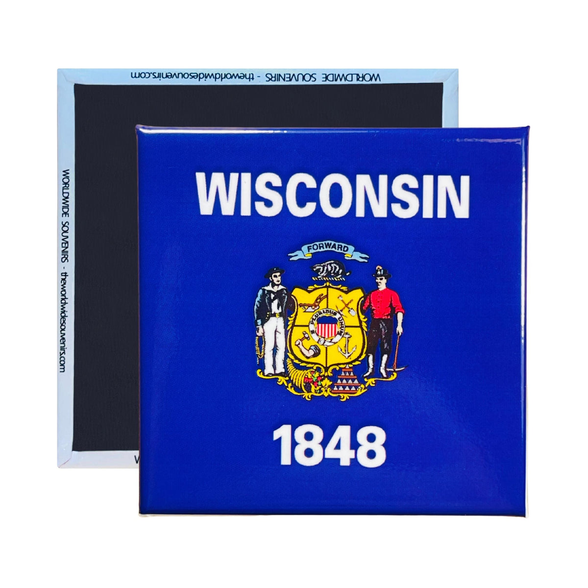 Square Magnet - State Flag WISCONSIN - USA