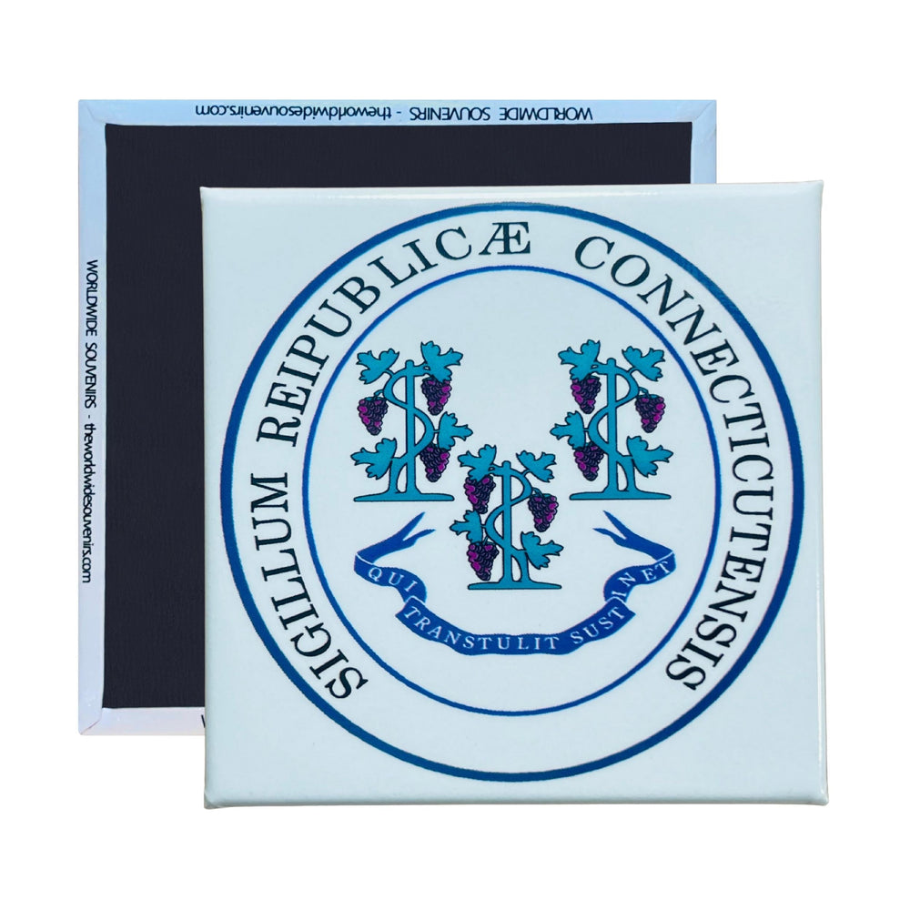 Square Magnet - State Seal CONNECTICUT - USA