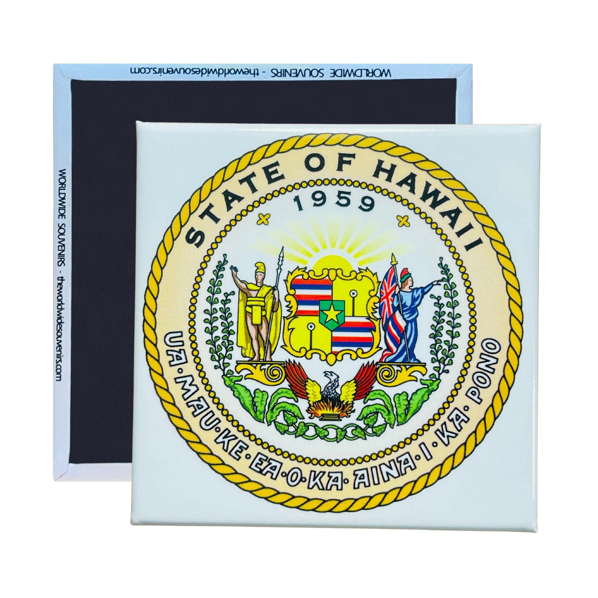 Square Magnet - State Seal HAWAII - USA
