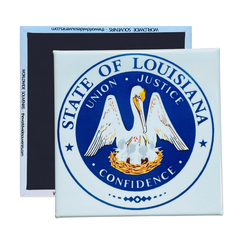 Square Magnet - State Seal LOUISIANA - USA