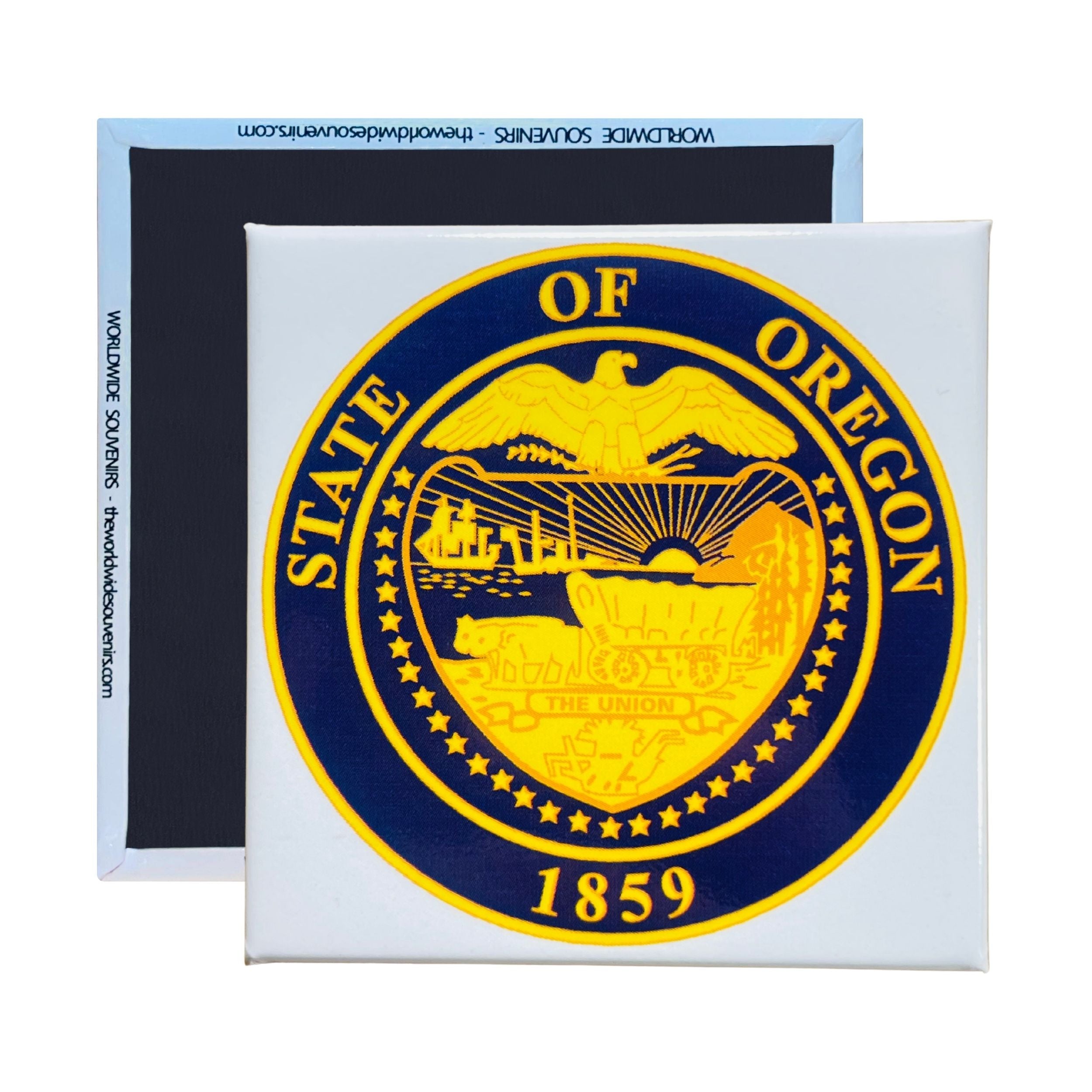Square Magnet - State Seal OREGON - USA