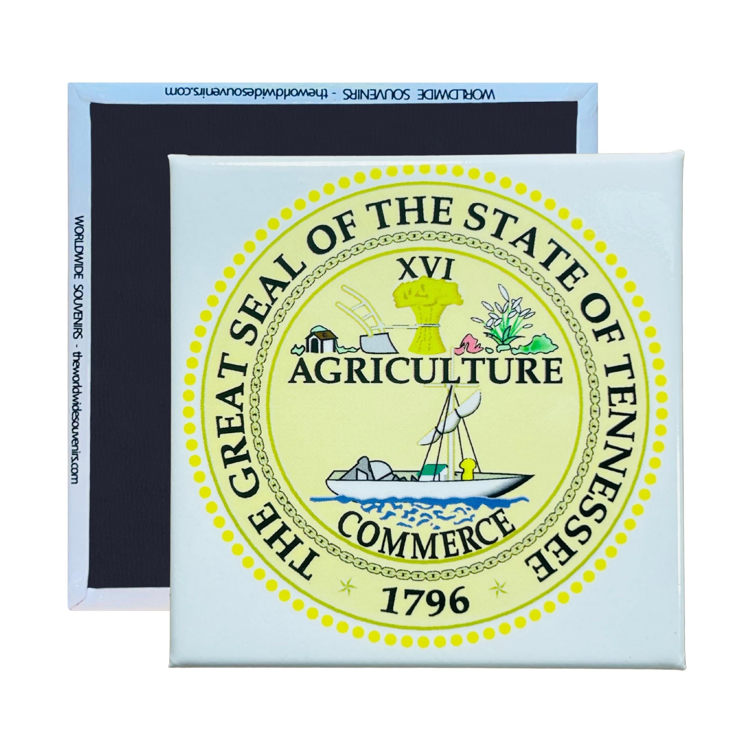 Square Magnet - State Seal TENNESSEE - USA