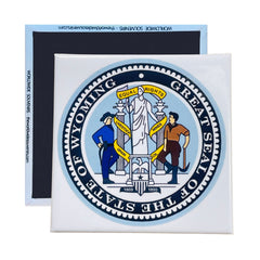 Square Magnet - State Seal WYOMING - USA