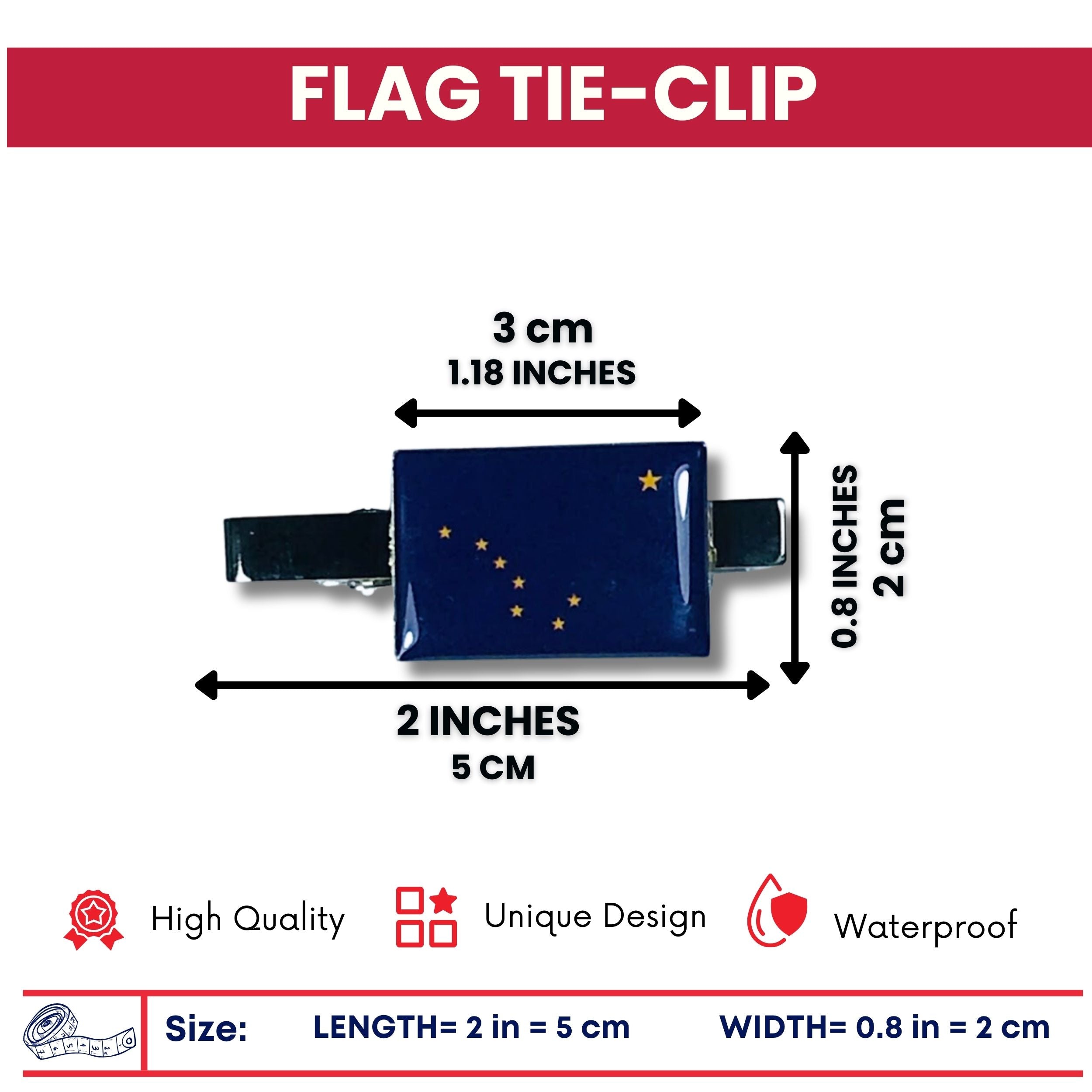 Tie Clip - State Flag Alaska - Usa