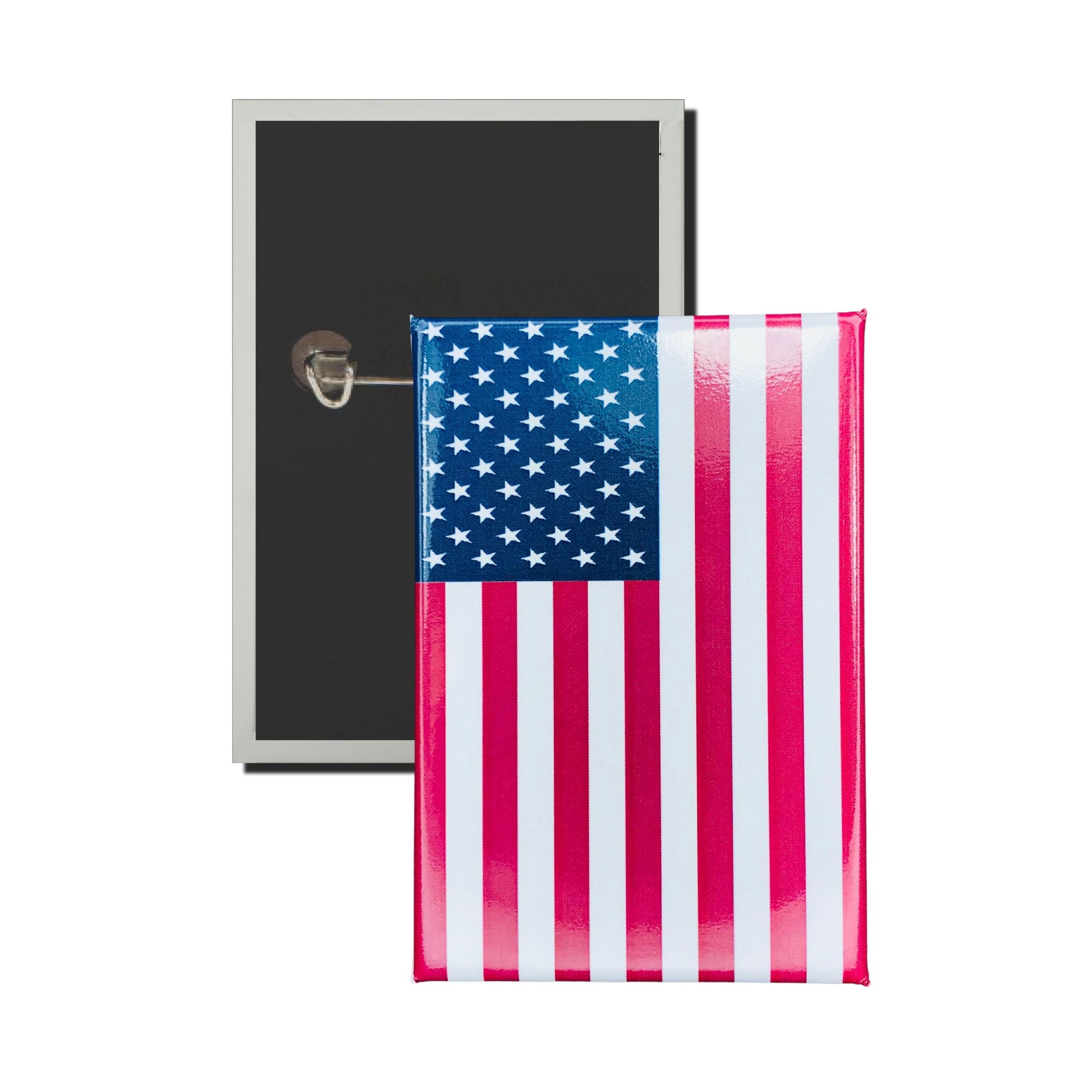 Vertical Button - Flag United States - USA