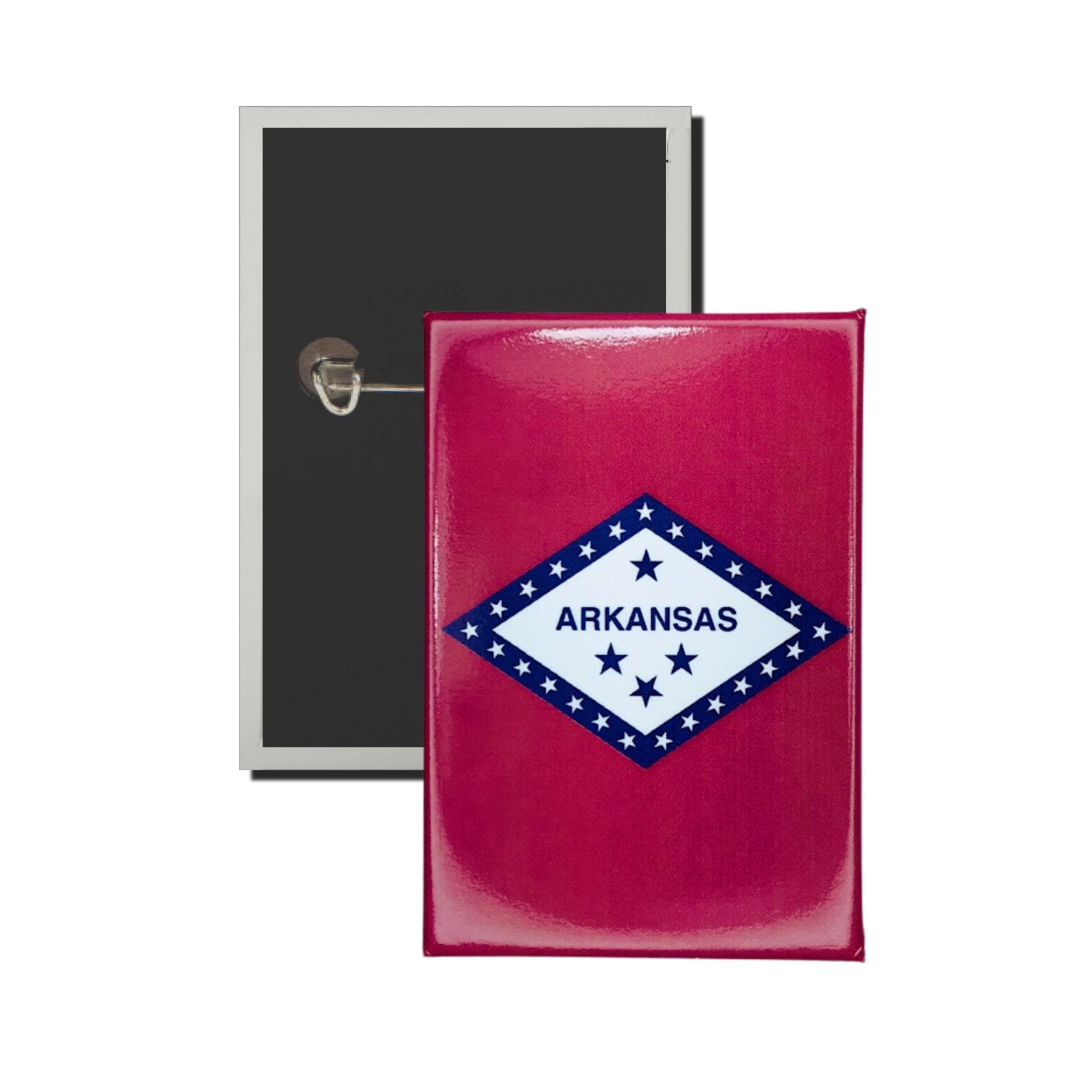 Vertical Button - State Flag Arkansas - USA
