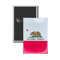 Vertical Button - State Flag California - USA