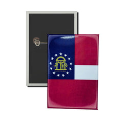 Vertical Button - State Flag Georgia - USA