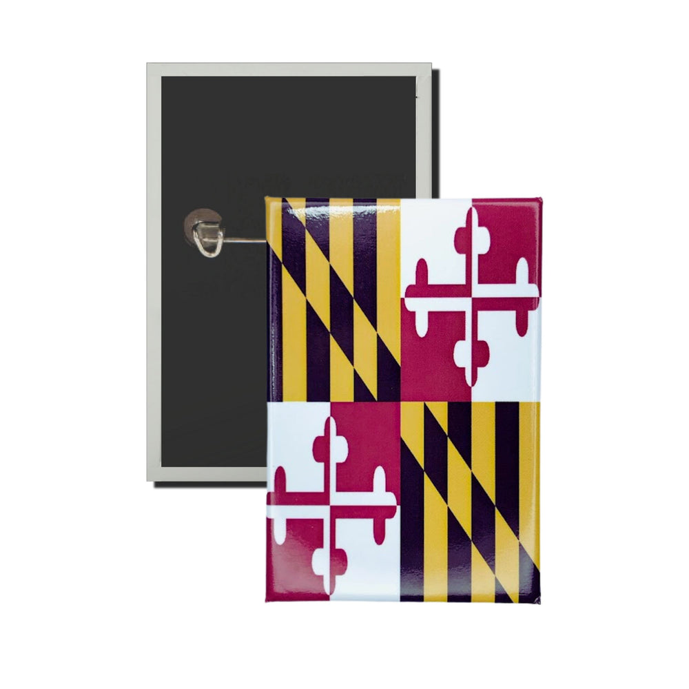 Vertical Button - State Flag Maryland - USA