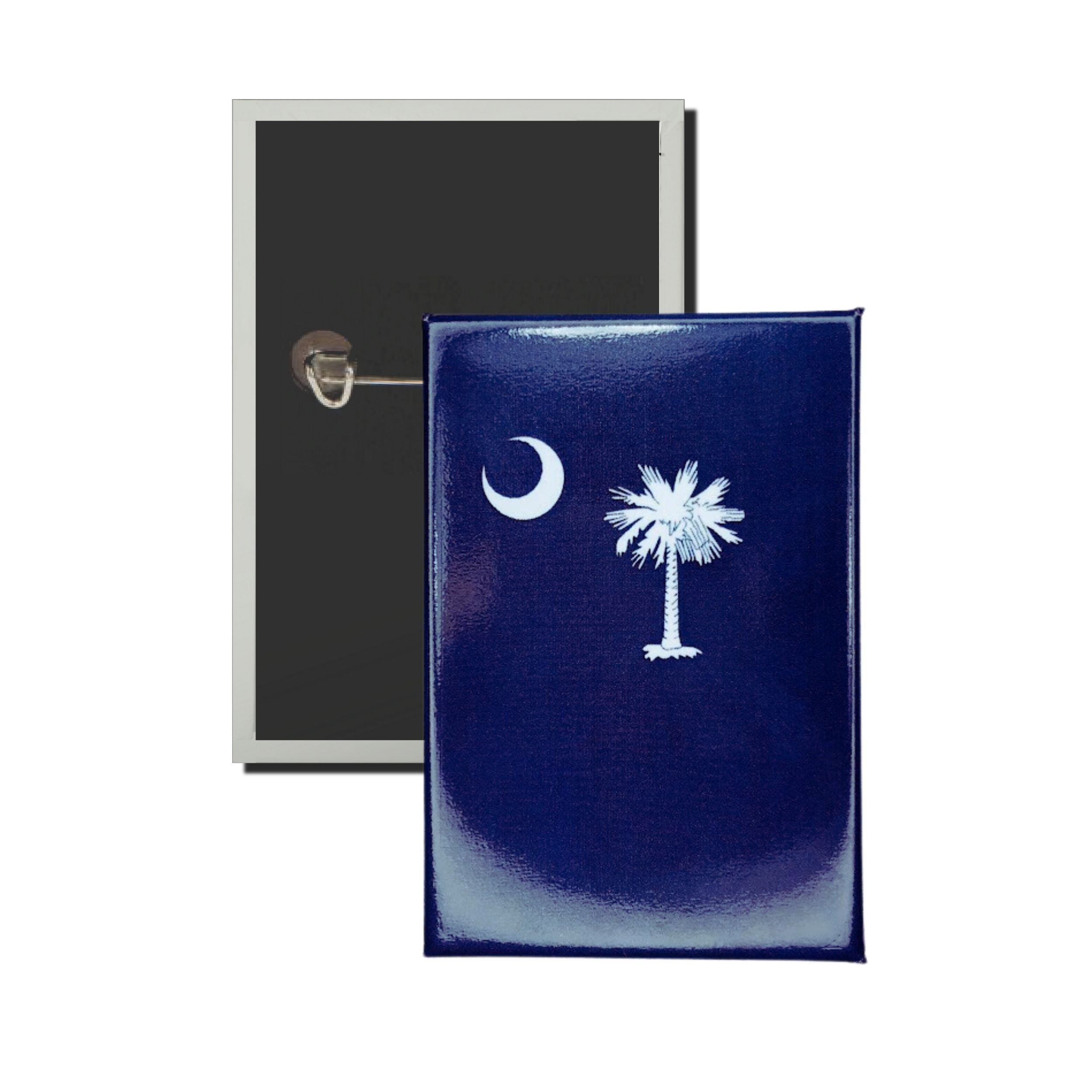Vertical Button - State Flag South Carolina - USA