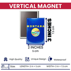 Vertical Magnet - State Flag Montana - USA