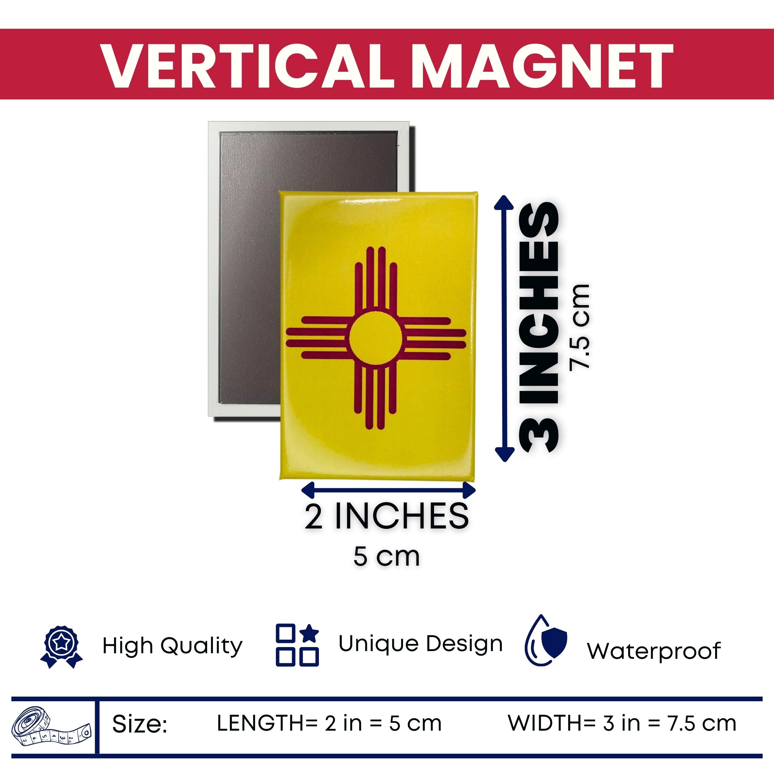 Vertical Magnet - State Flag New Mexico - USA