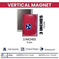 Vertical Magnet - State Flag Tennessee - USA