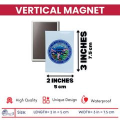 Vertical Magnet - State Seal Nebraska - USA
