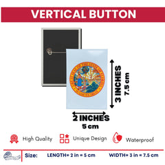 Vertical Button - State Seal Florida - USA