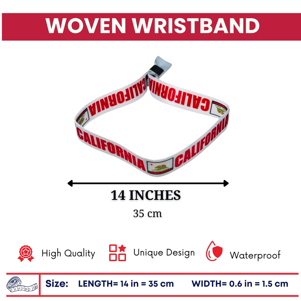 Woven Wristband – State Flag California – USA – P1906
