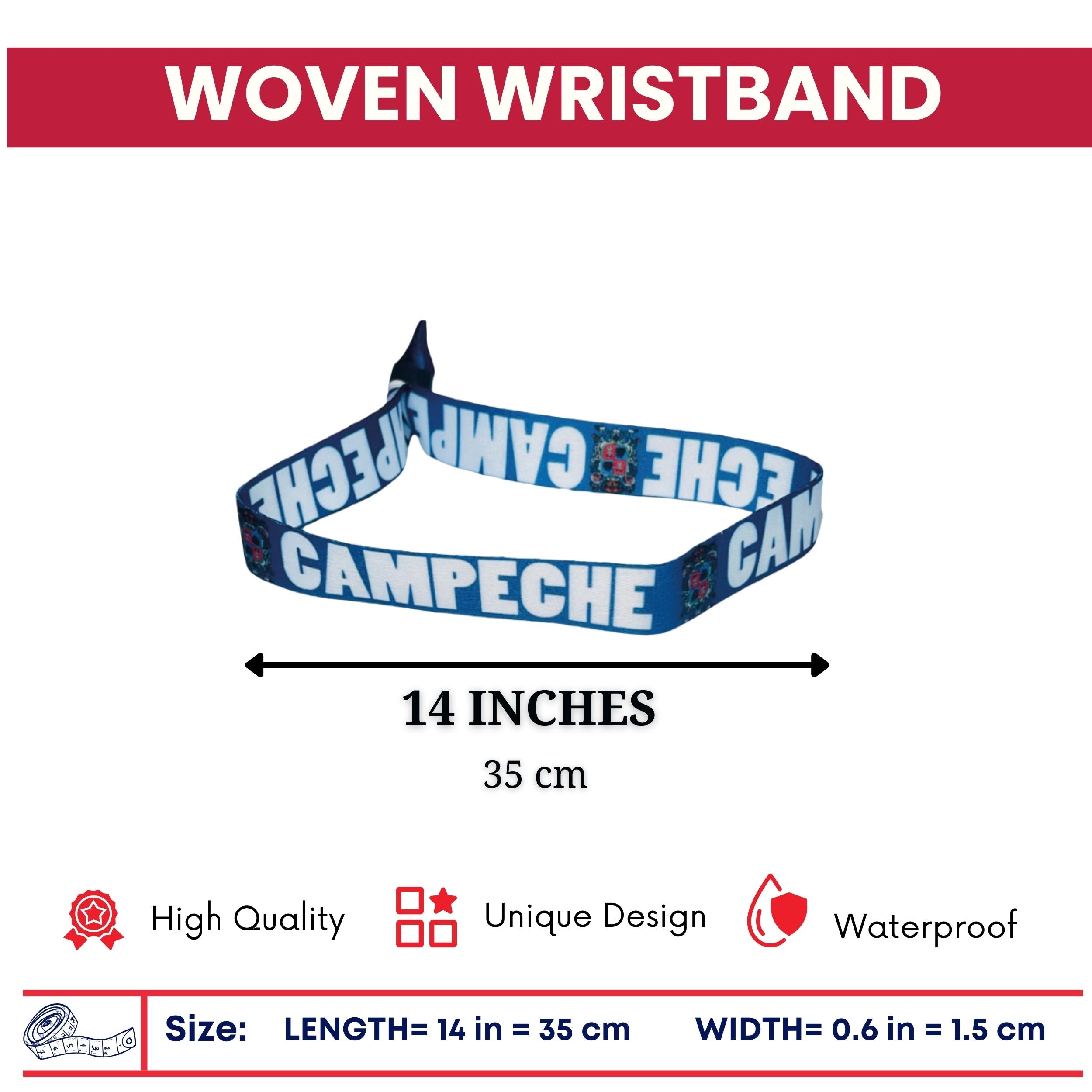 Woven Wristband – Shield of Campeche - Mexico - P2595