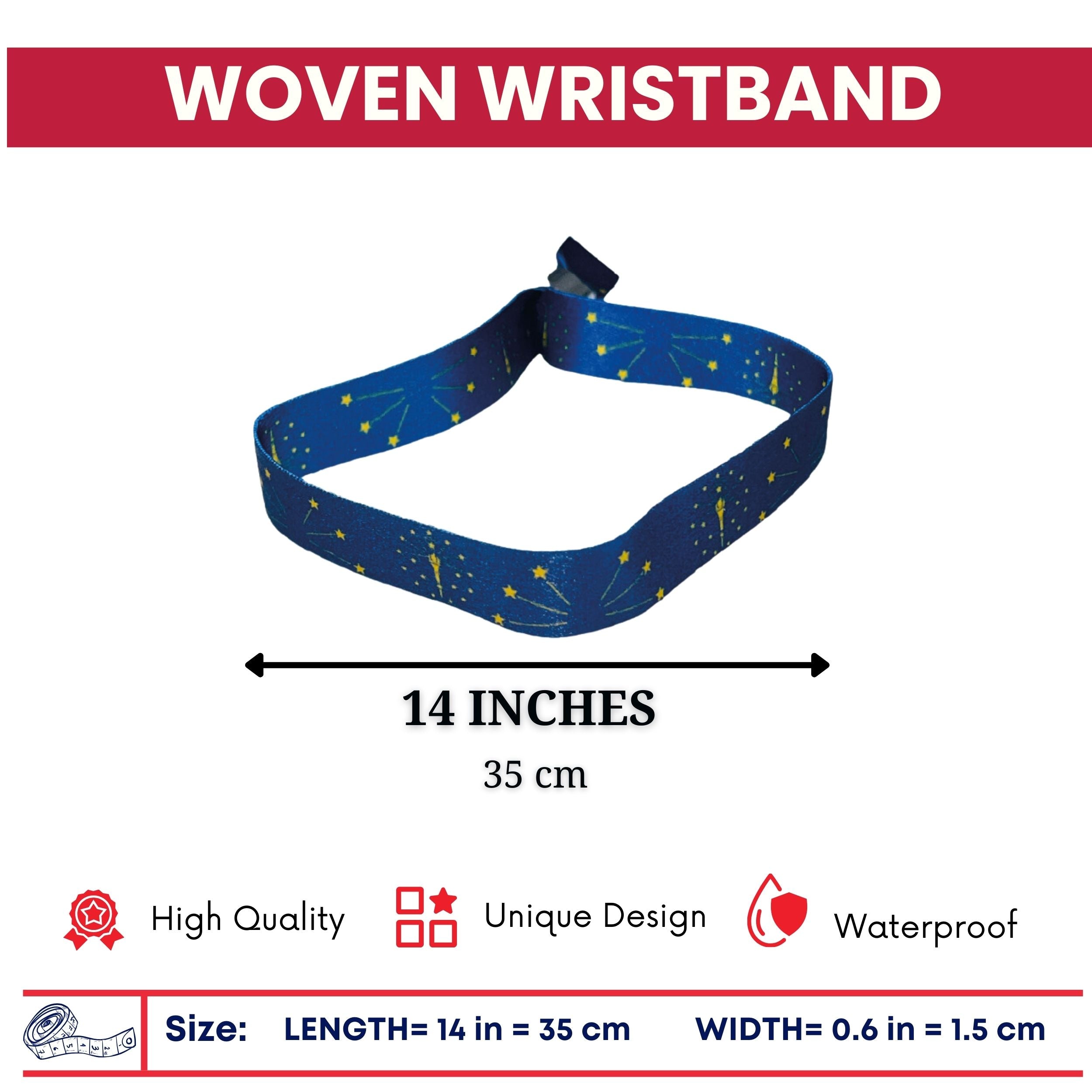 Woven Wristband - State Flag Indiana – USA – P1927