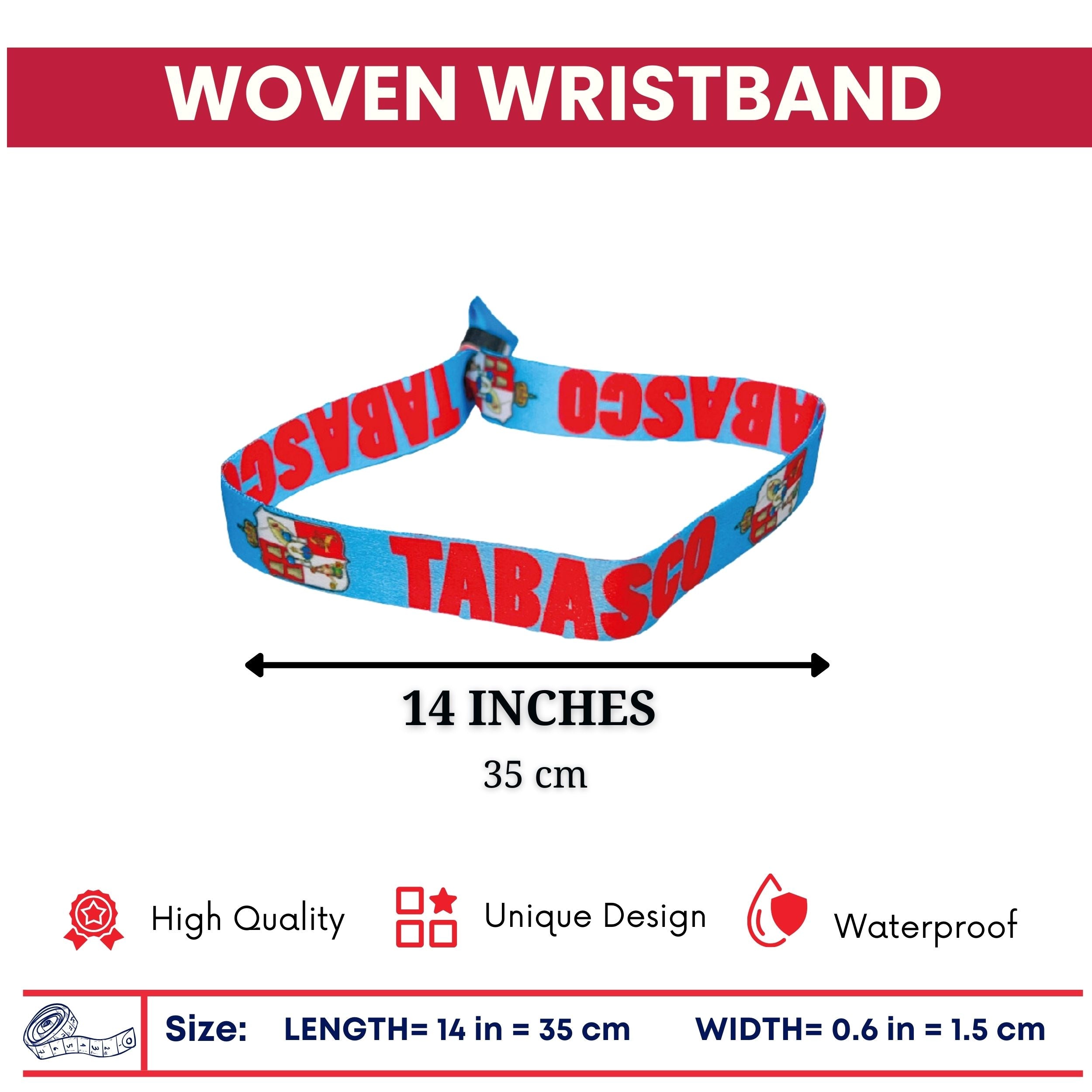 Woven Wristband – Shield of Tabasco – Mexico - P2625