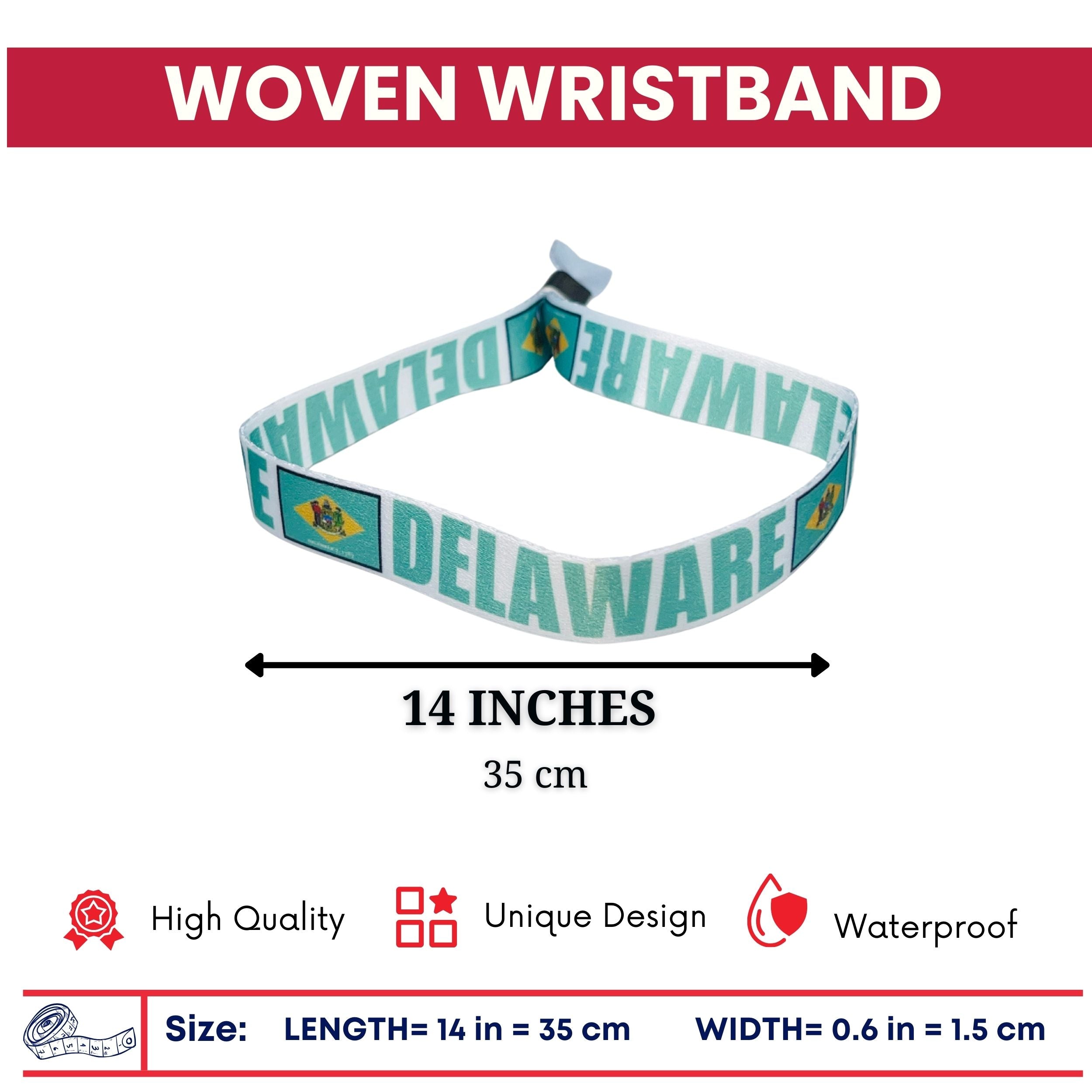 Woven Wristband – State Flag Delaware - USA - P1912
