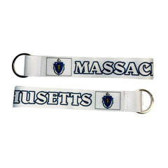Wristlet Keychain - State Flag Massachusetts - USA - K091