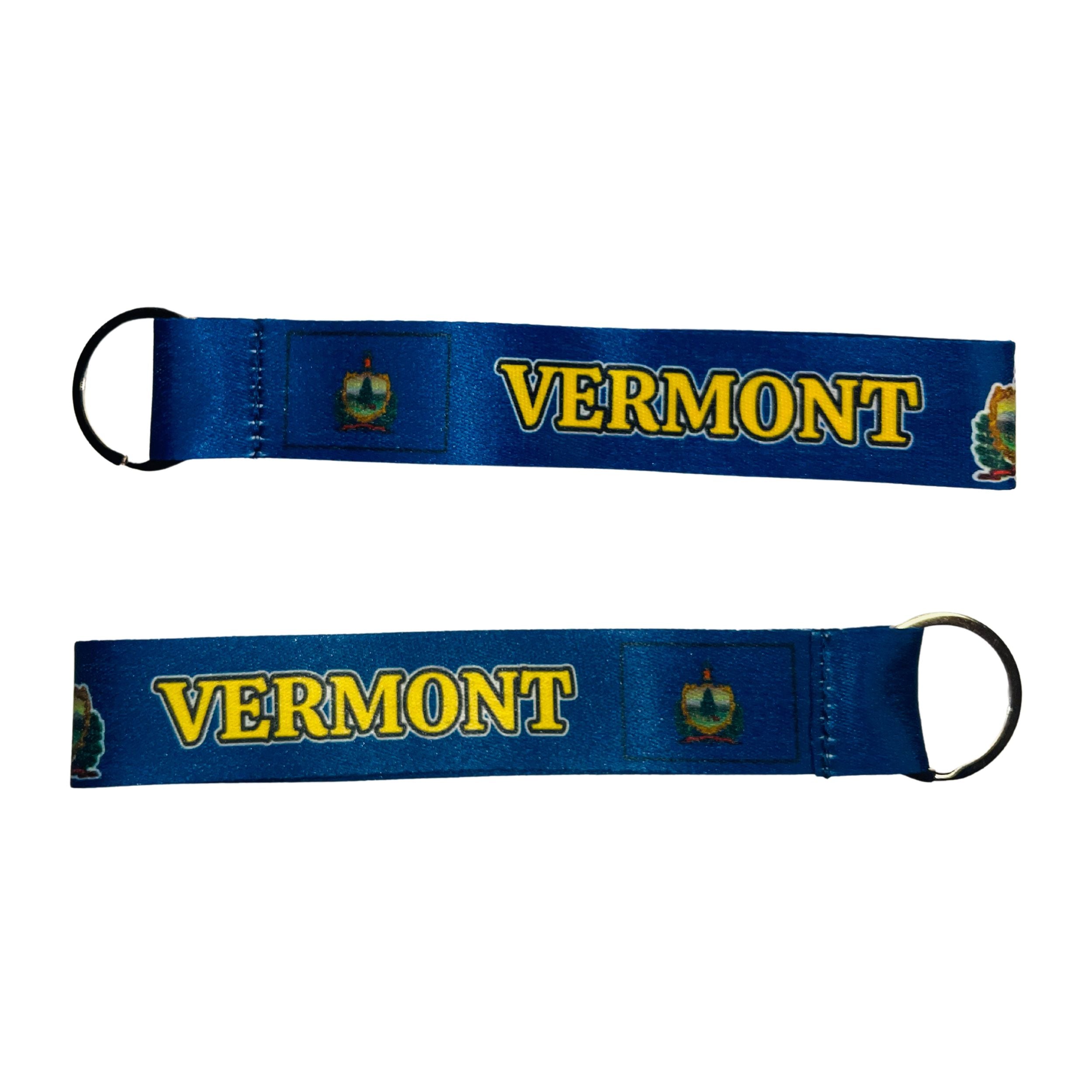 Wristlet Keychain - State Flag Vermont - USA - K099