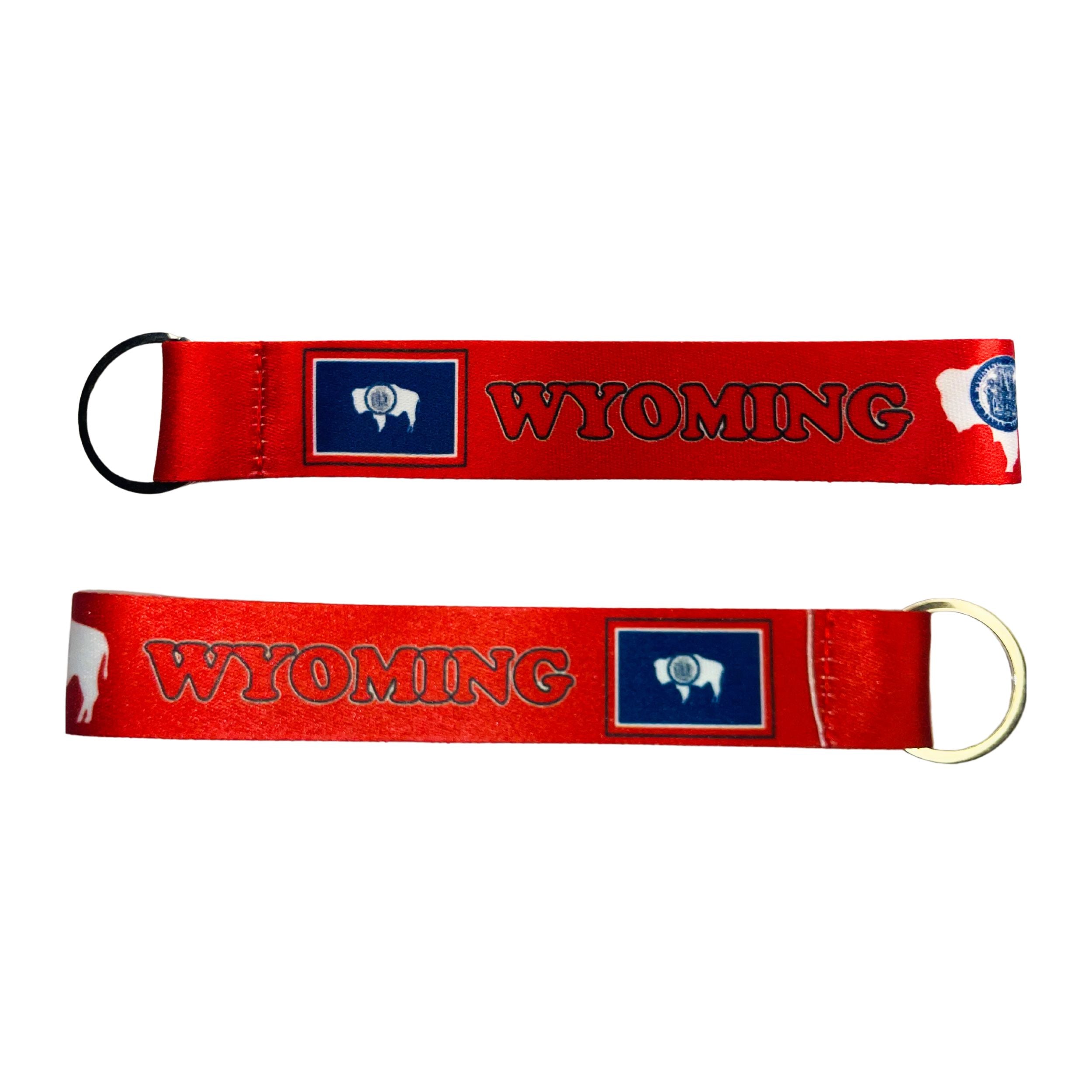 Wristlet Keychain - State Flag Wyoming - USA - K104